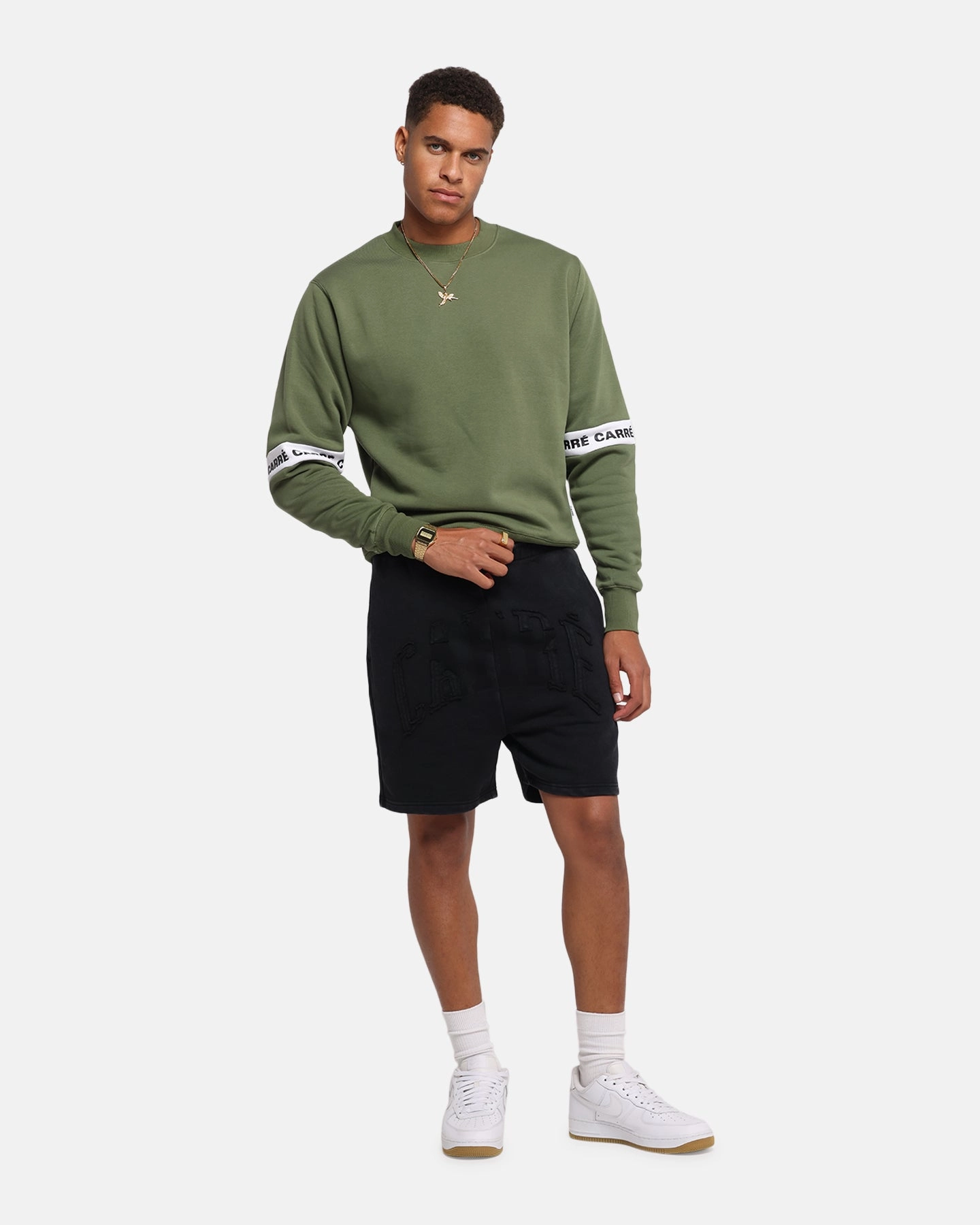 Carre Con-Star Sweat Shorts Black desert style Camouflage Style