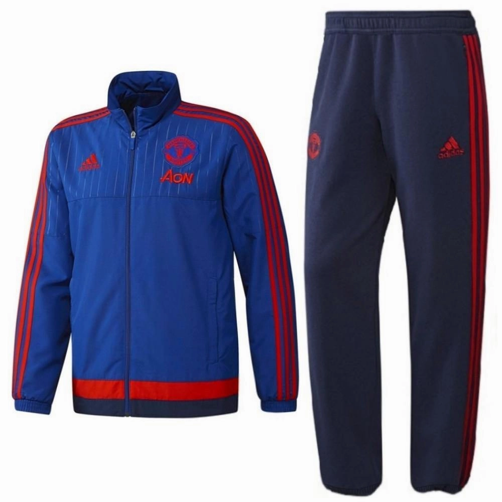 Manchester United Presentation Soccer Tracksuit 2015/16 - Adidas Flexible Contoured Panels