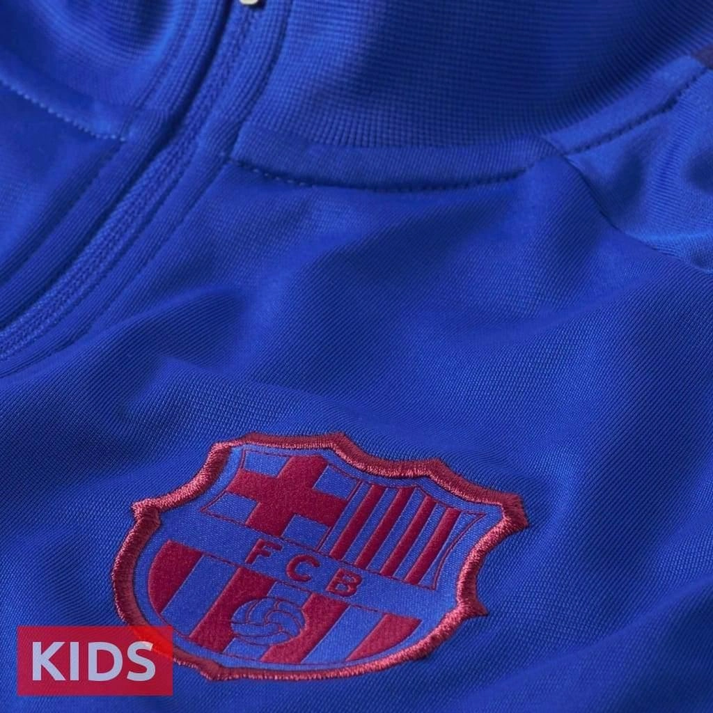 school wear Gripper Waistband Kids - FC Barcelona blue training presentation Soccer tracksuit 2019/2020 - Nike