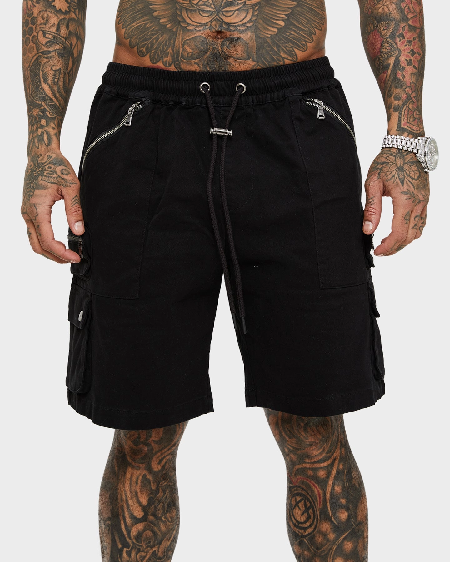 Everyday Basic Saint Morta Desolation Cargo Shorts Black
