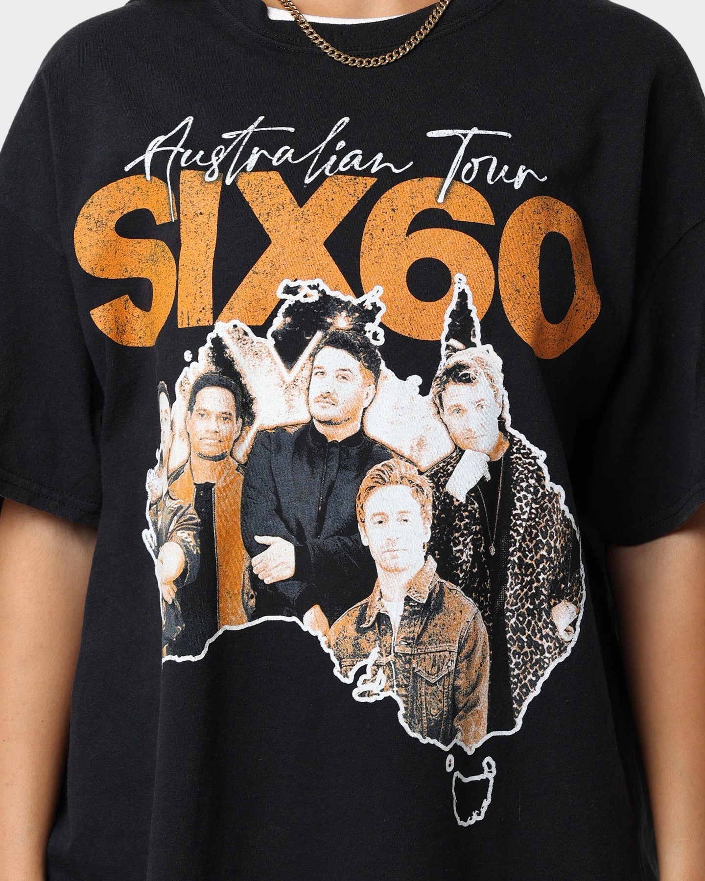 Light and Cozy SIX60 Six60 Tour Vintage T-Shirt Black Wash