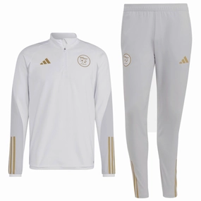 Mobility-friendly jersey Algeria training technical Soccer tracksuit 2022/23 white/gold - Adidas