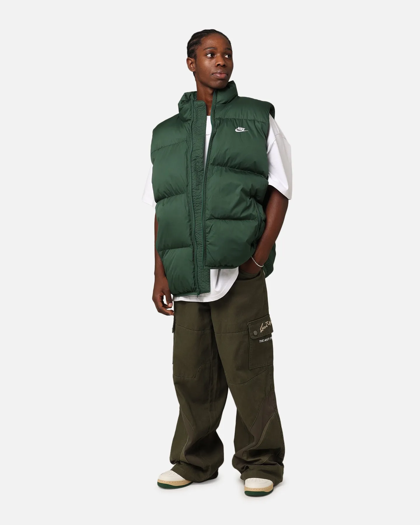 Nike Sportswear Club PrimaLoft? Water-Repellent Puffer Vest Green/White Animal Print Blush
