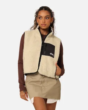 Stussy Women's 8 Ball Reversible Cropped Vest Black Storm Protection