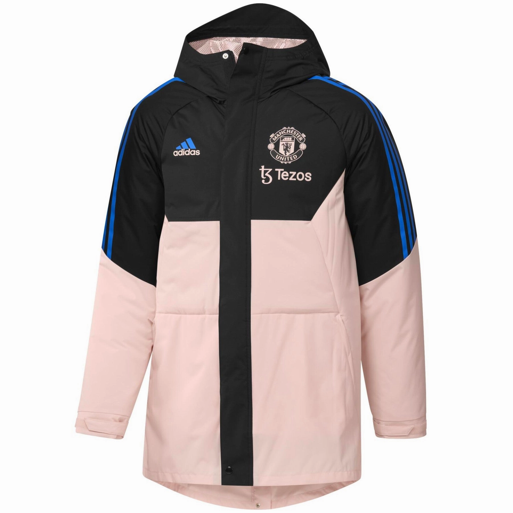 Style Statement Manchester United Soccer parka down jacket 2023 pink/black - Adidas