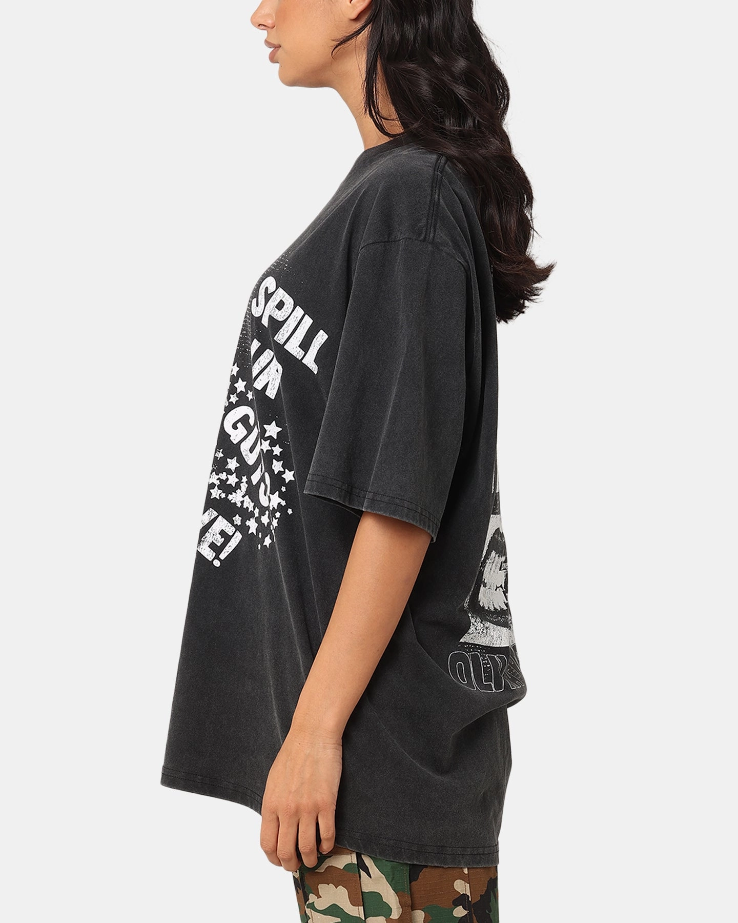 Bravado Olivia Rodrigo World Tour T-Shirt Washed Black Light Layer Quick Fit