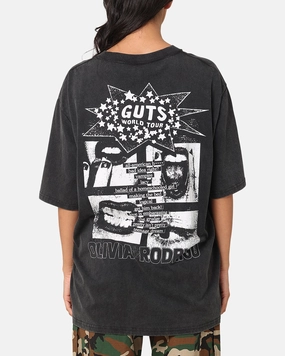 Street Ready Cozy and Comfortable Bravado Olivia Rodrigo World Tour T-Shirt Washed Black