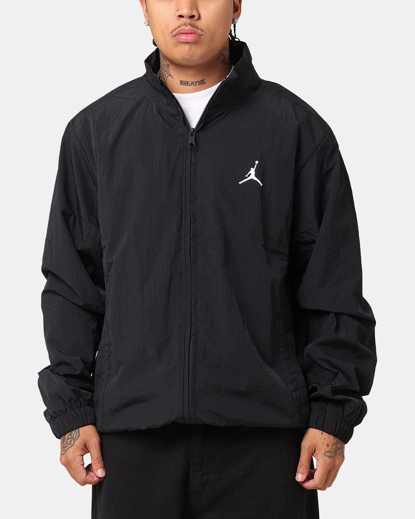 Sporty Shield sunset Jordan Essentials Woven Jacket Black/Black/White