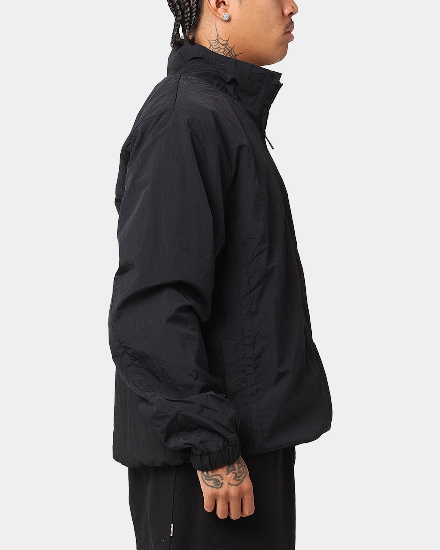 High Collar Fit Compete Jordan Essentials Woven Jacket Black/Black/White
