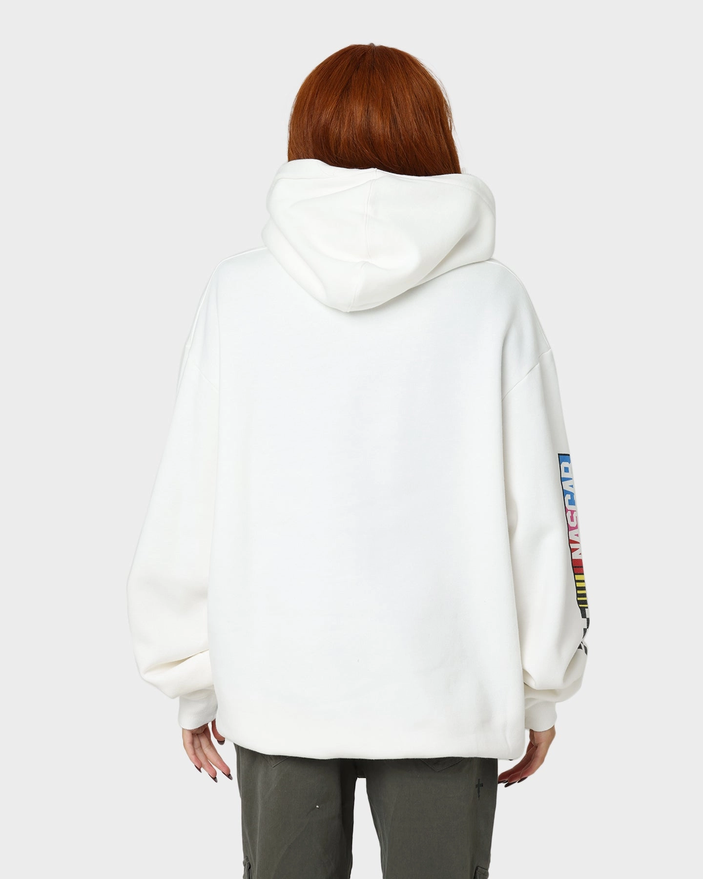 NASCAR NASCAR Racing Hoodie Vintage White Low Profile Fasteners