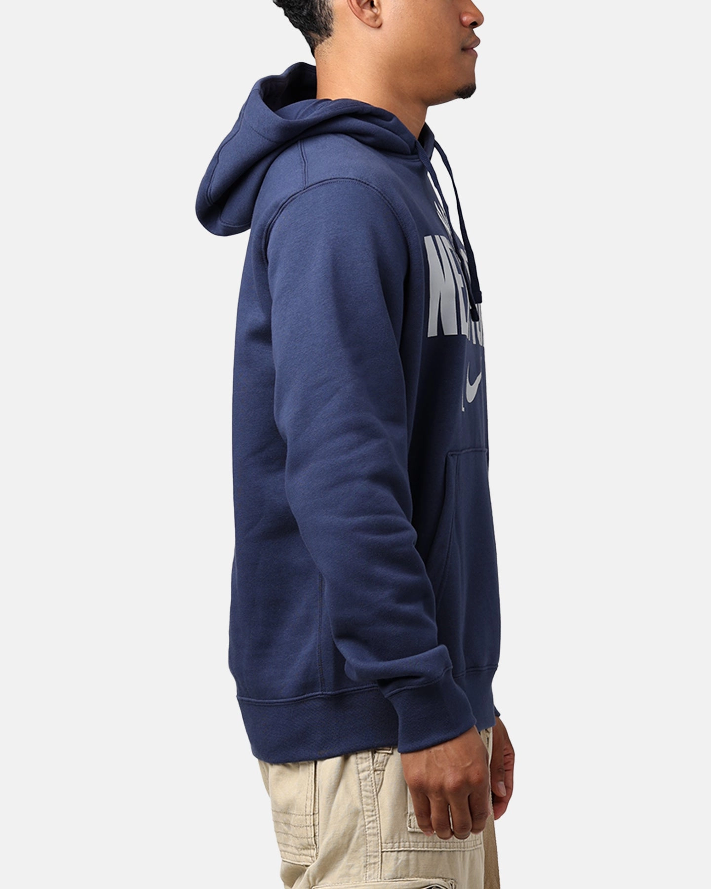 Hidden Zipper Closure Nike New York Yankees Club Slack Hoodie Midnight Navy