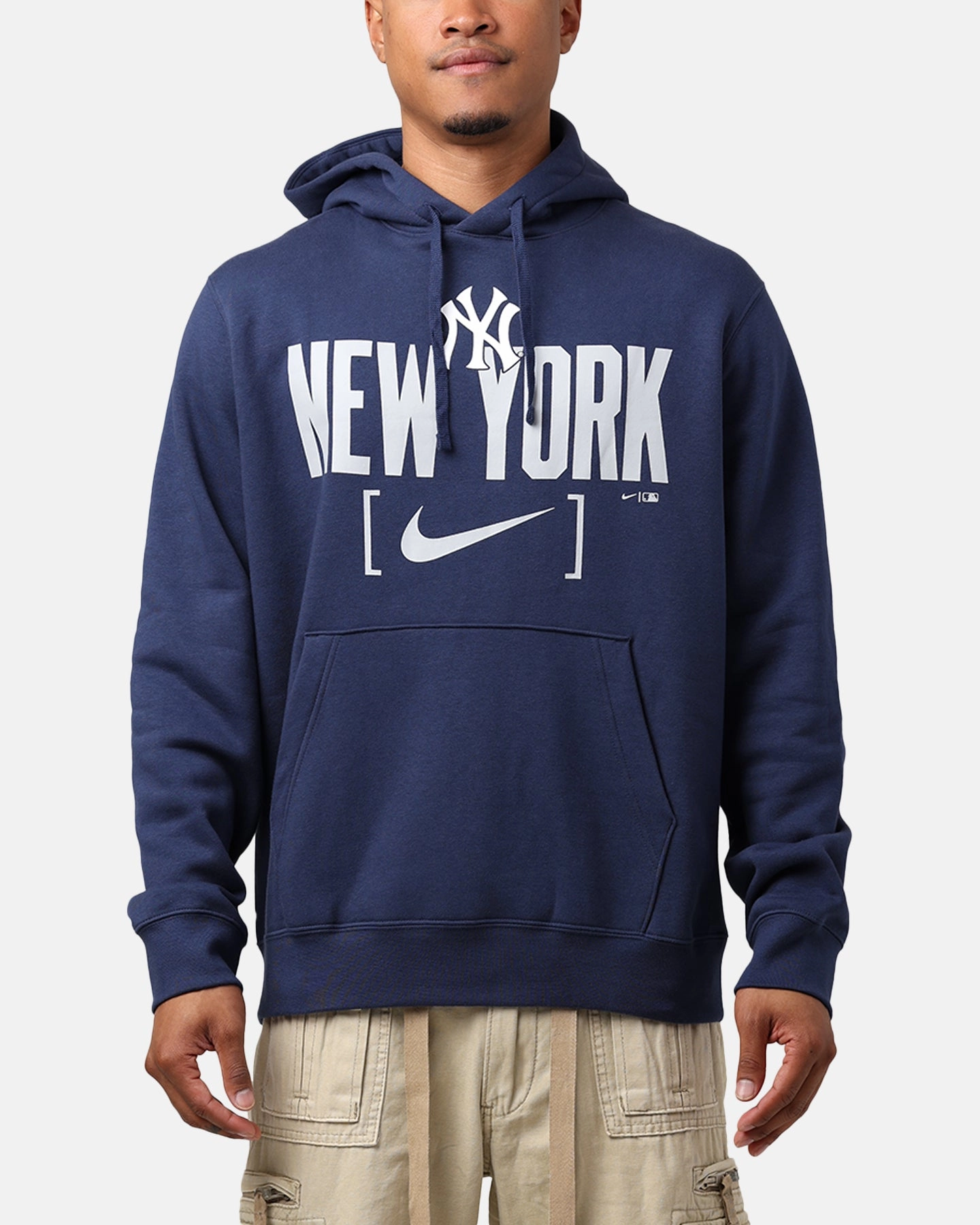 Purple Nike New York Yankees Club Slack Hoodie Midnight Navy