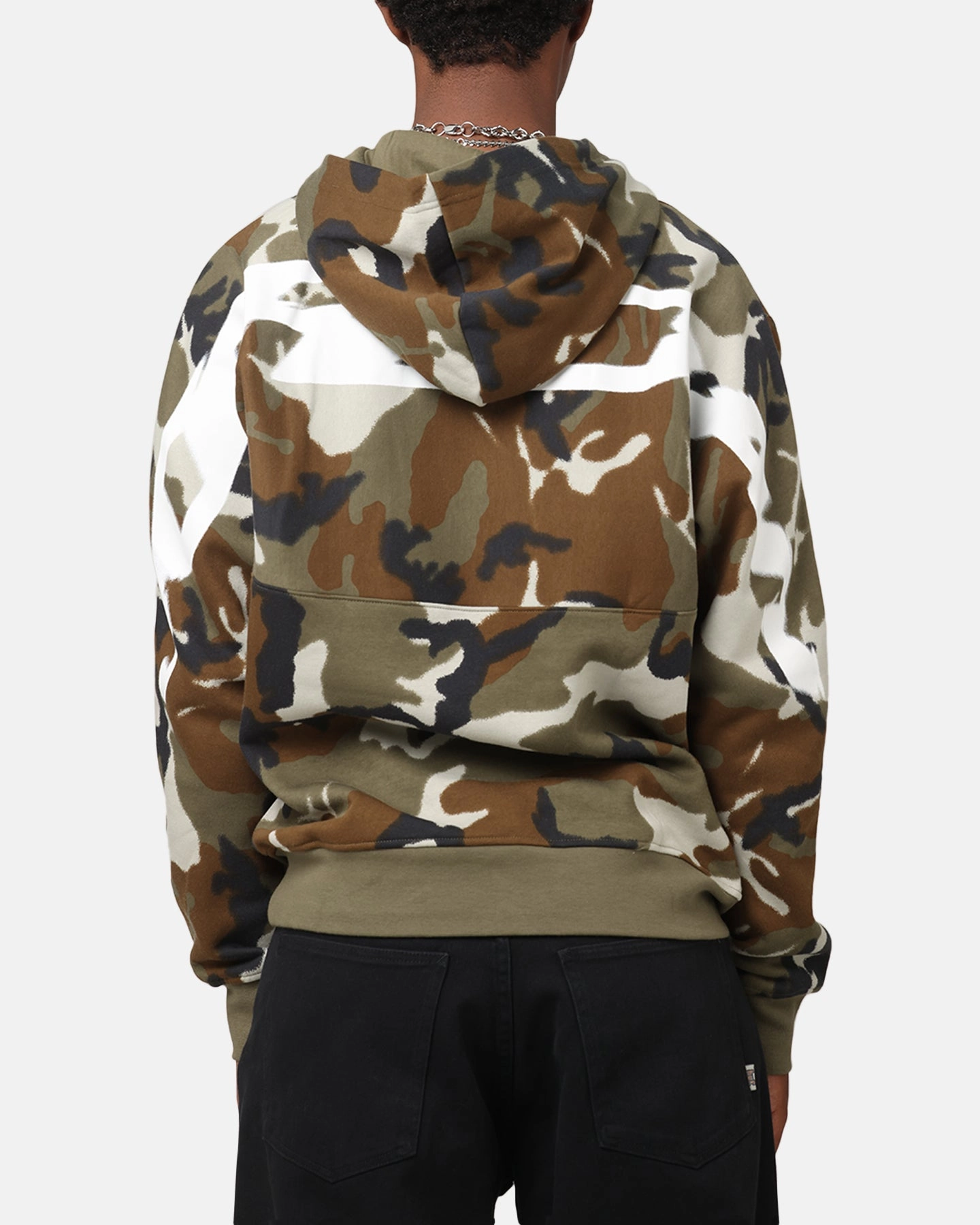 Cotton Blend Jordan Jumpman MVP Statement Camo Pullover Hoodie Light Olive