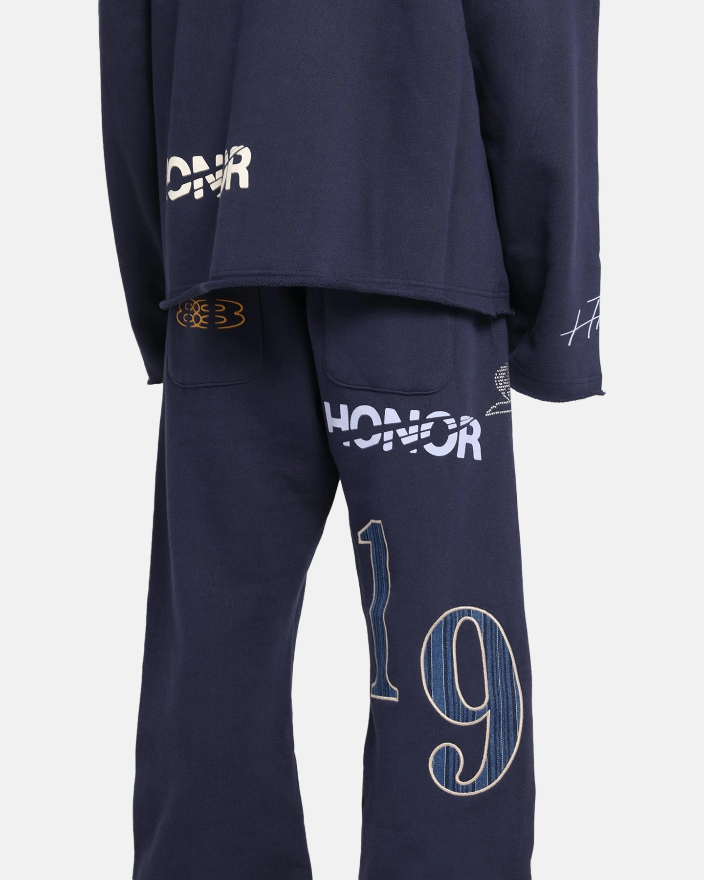 Honor The Gift 1988 Sweat Pants Navy Casual Wearable Adjustable Fit