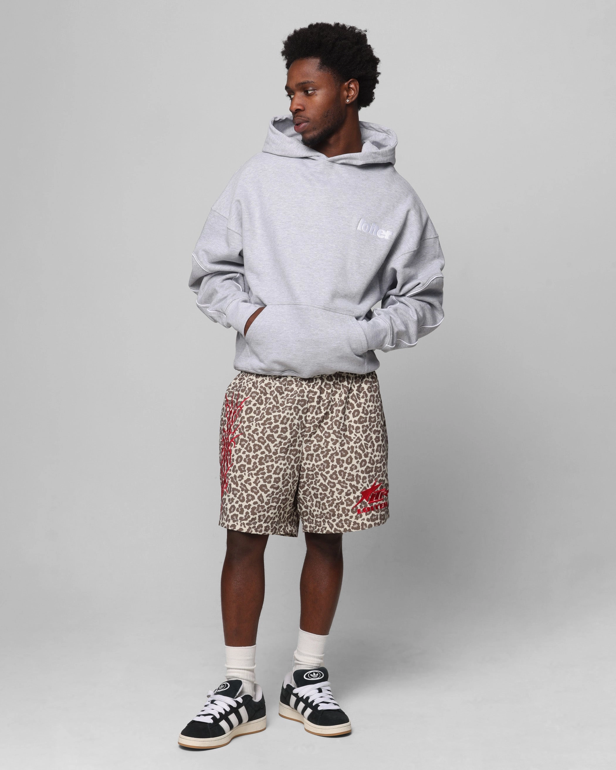 Relaxed Movement Collectible Item Loiter Cyber Beach Shorts Snow Leopard