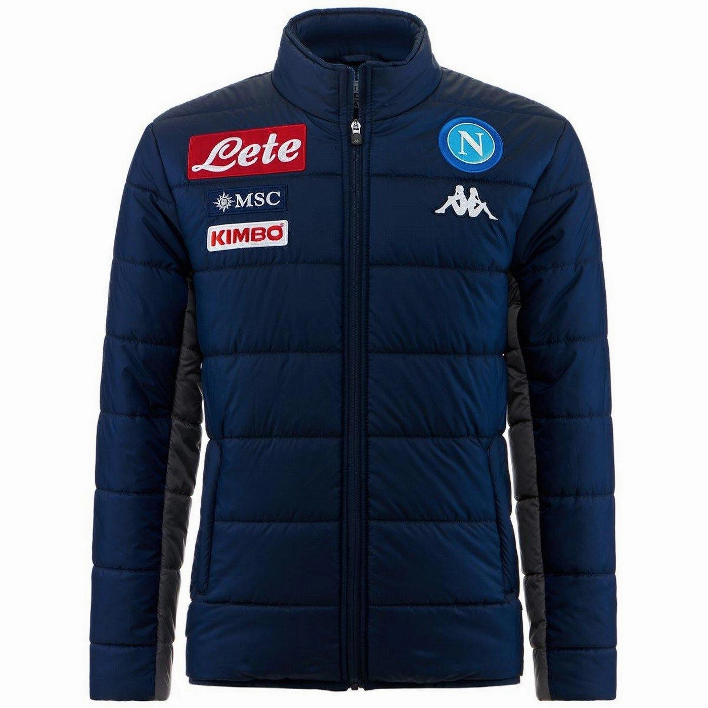 QuickDryMaterial Odor-free SSC Napoli soccer training/presentation bomber jacket 2019/20 - Kappa