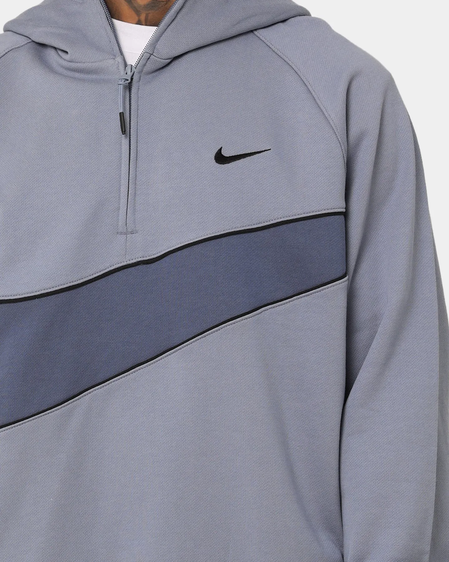 Lightweight Outerwear suitable for outdoor adventures Nike Swoosh Fleece Half Zip Hoodie Ashen Slate
