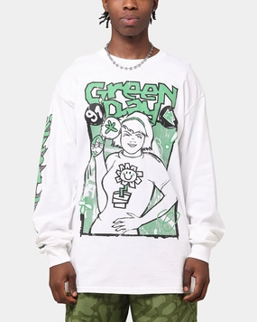 warm weather Quick-Dry Fabric Green Day Kerplunk Long Sleeve T-Shirt White