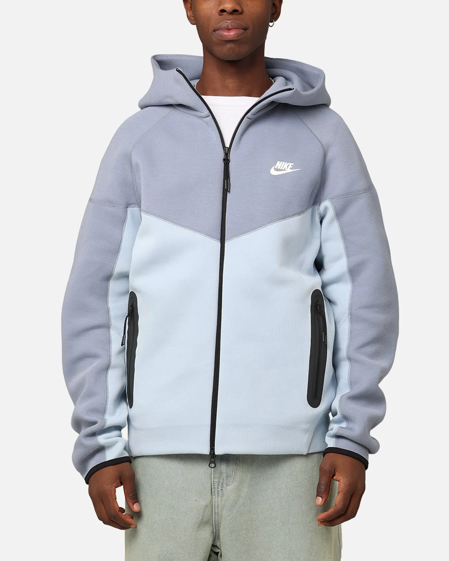 Static Resistant Outdoor Active Nike Sportswear Tech Fleece Windrunner Full-Zip Hoodie Jacket Light Armoury Blue