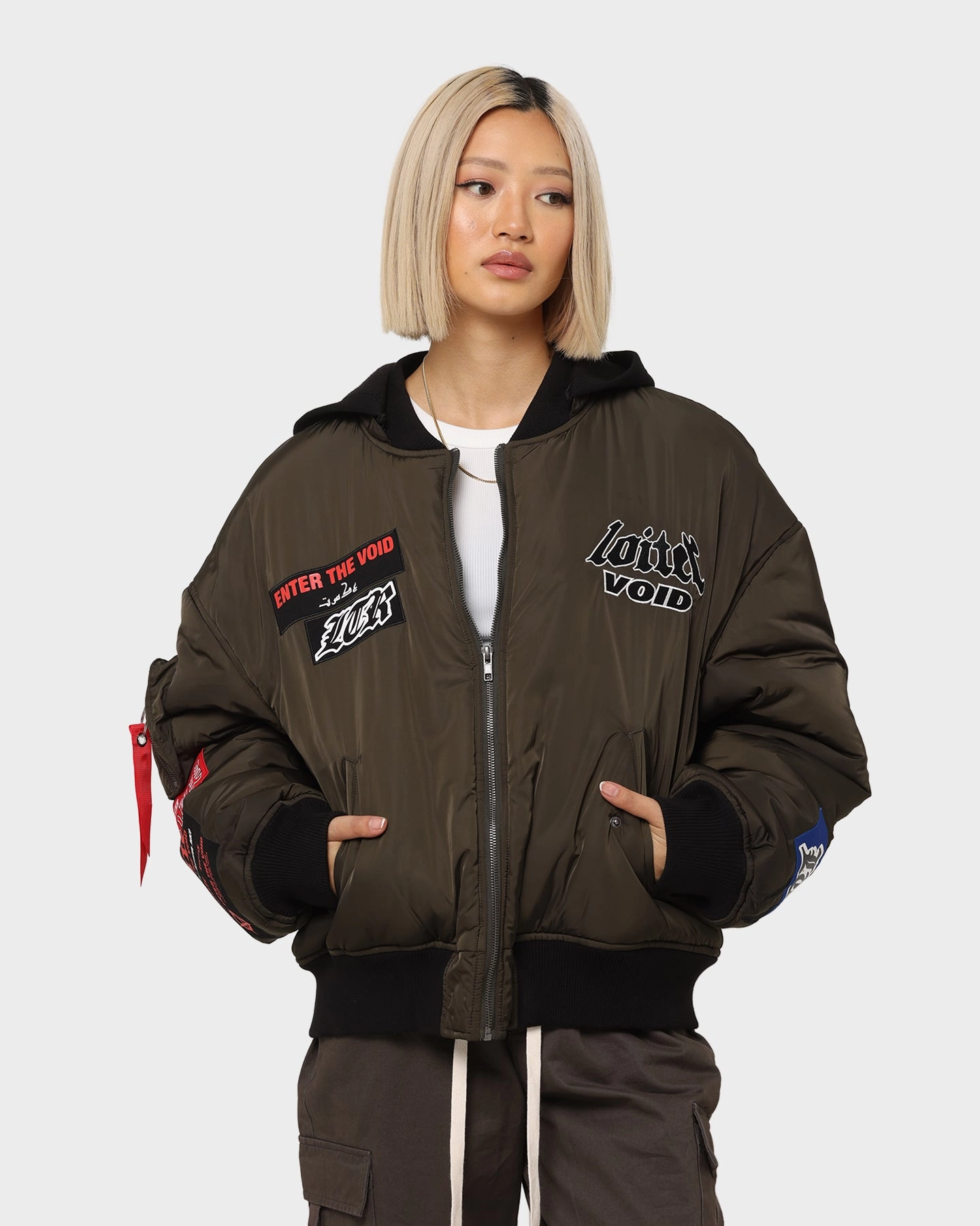 Versatile Layering Piece Loiter Void Bomber Jacket Green