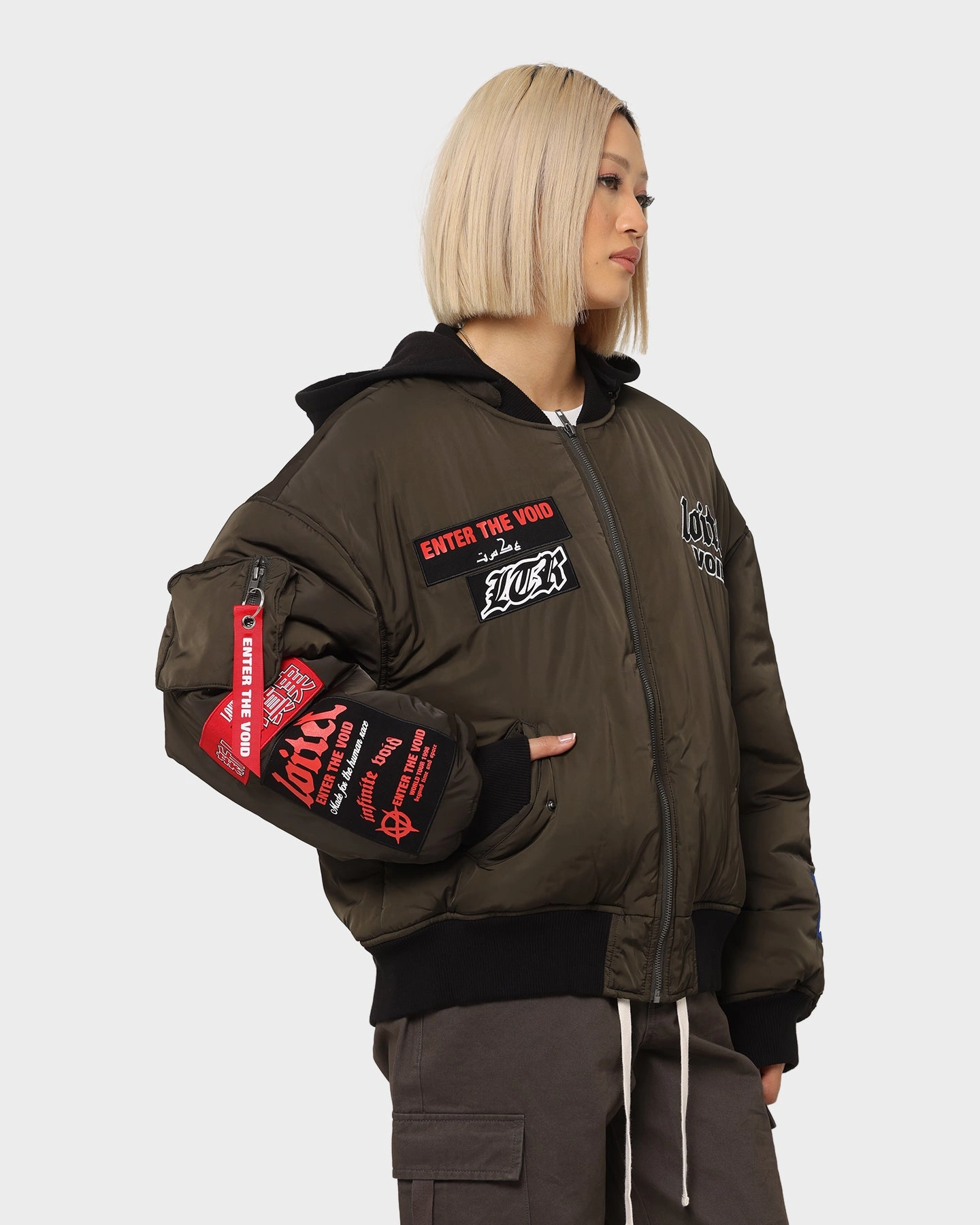 Prize No Bulk Loiter Void Bomber Jacket Green