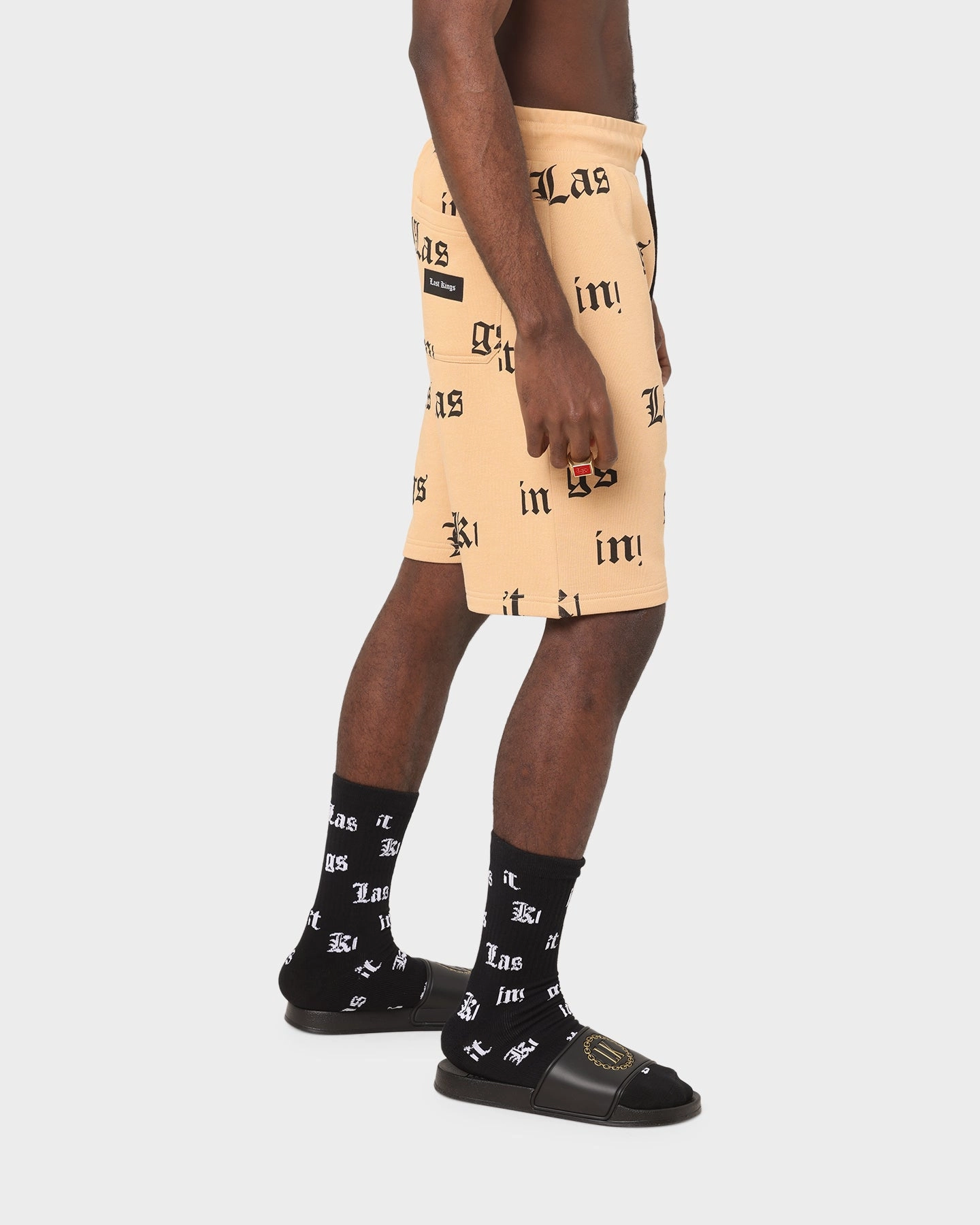 Last Kings Fragment Sweat Shorts Sand Daywear