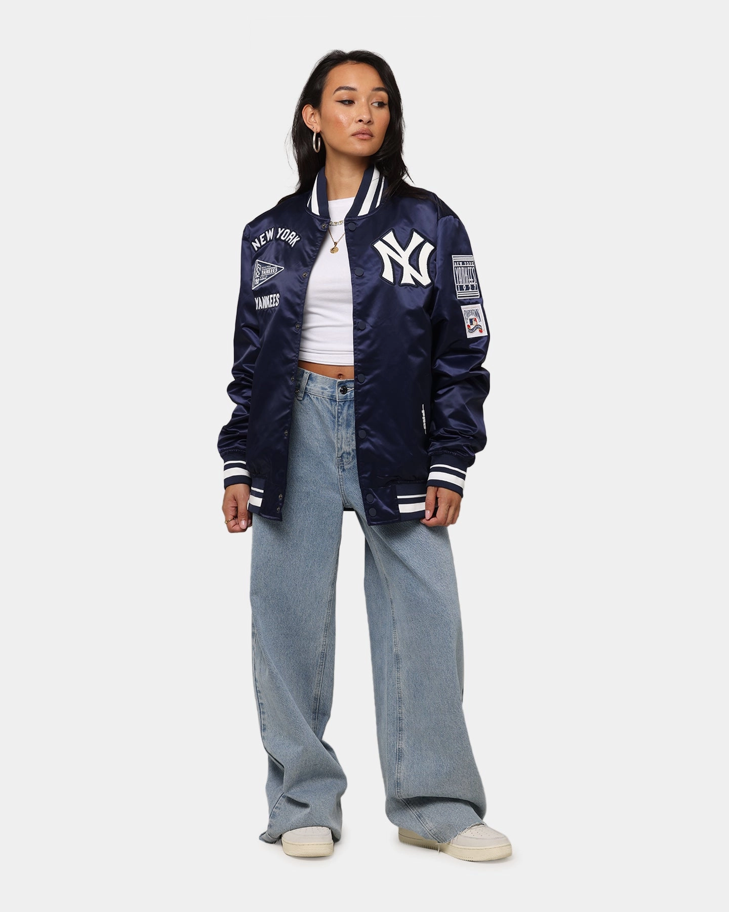 Weekend Ready Pro Standard New York Yankees Classic Satin Jacket Midnight Navy