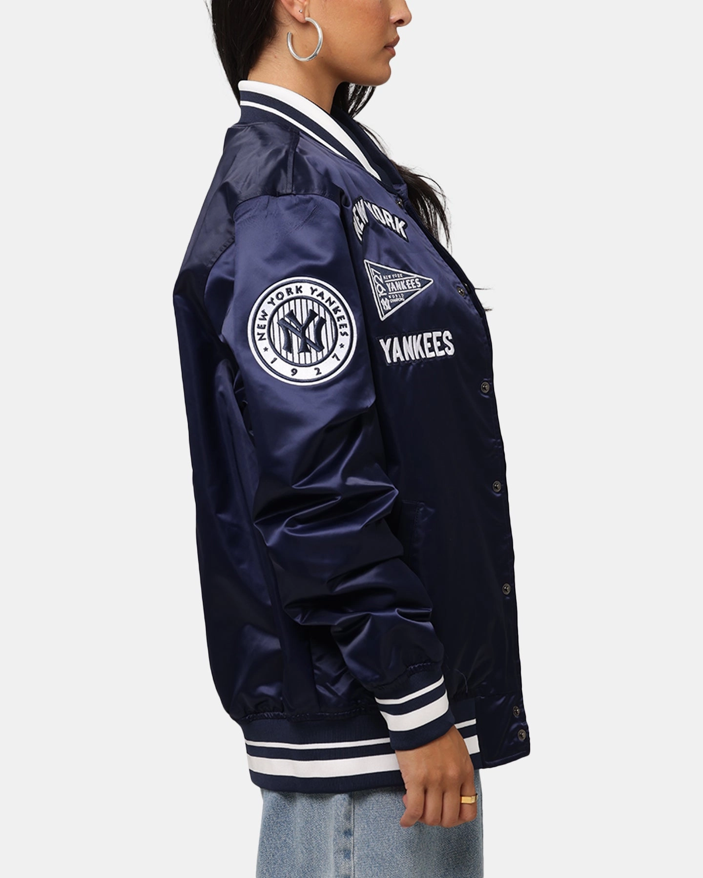 Travel Light Pro Standard New York Yankees Classic Satin Jacket Midnight Navy