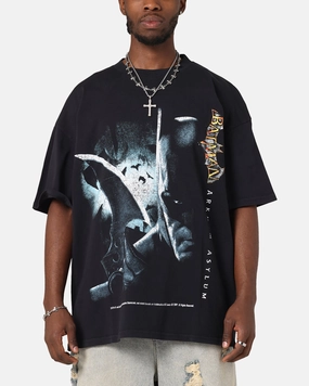 73 Studio X DC Batman Arkham Asylum Vintage T-Shirt Black Acidwash Everyday Chic
