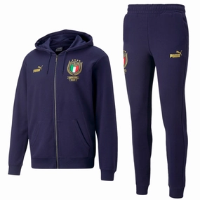 Senior clothing stadium Italy Euro Winner cotton presentation tracksuit 2021/22 navy - Puma