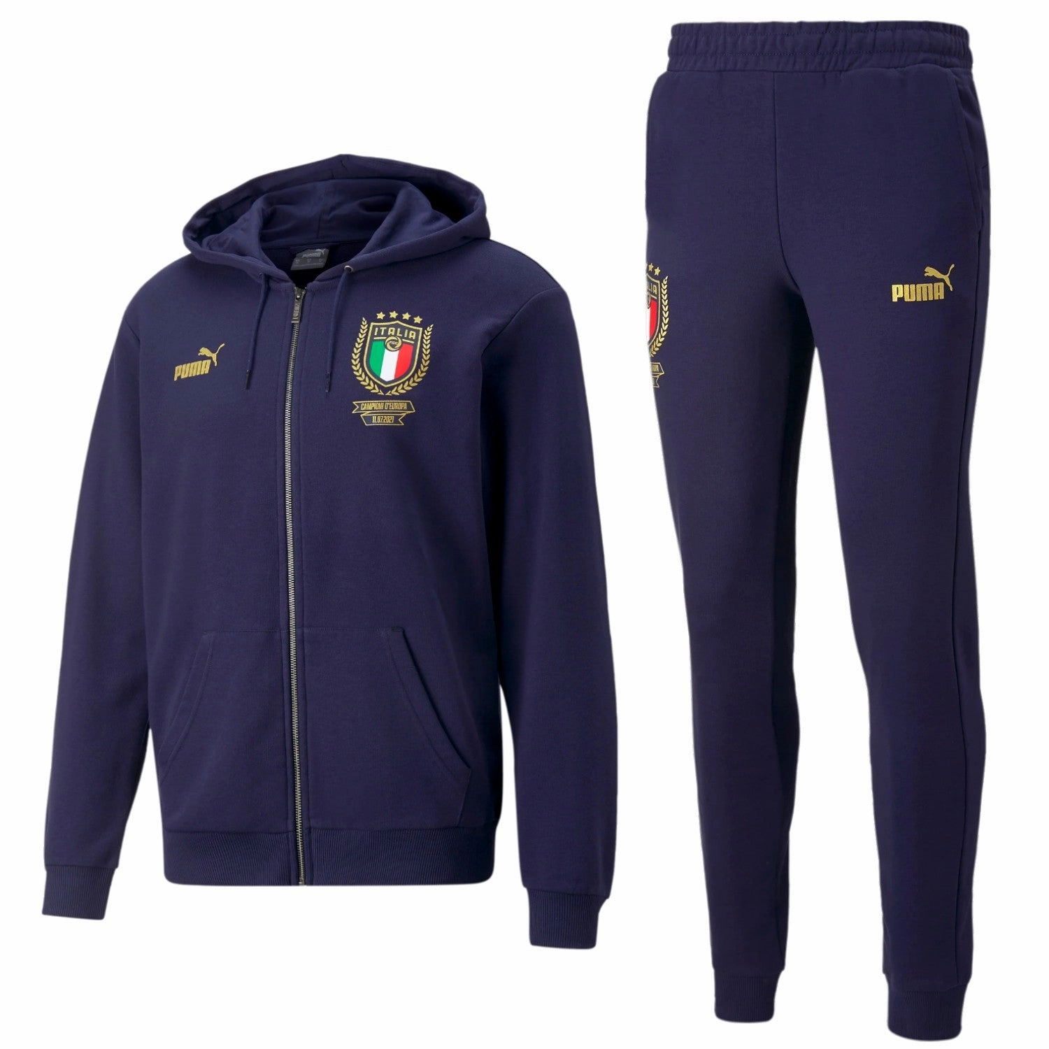 Senior clothing stadium Italy Euro Winner cotton presentation tracksuit 2021/22 navy - Puma