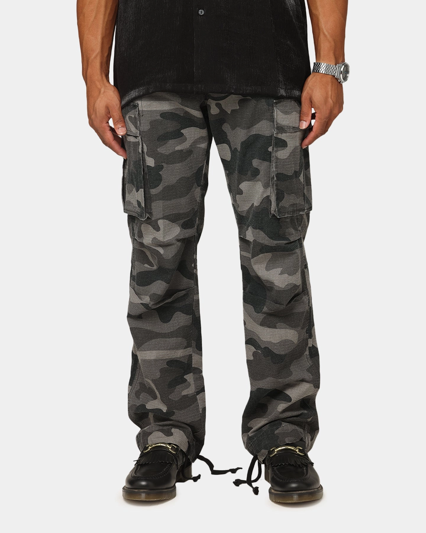 XXIII Torrent Cargo Pant Washed Black Camo Trendy Layering