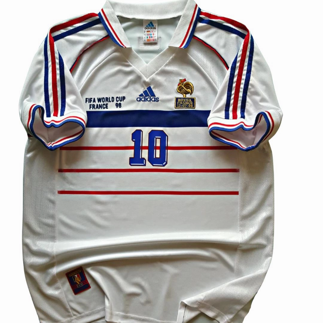 France 1998 World Cup Away Jersey Zidane 10 Multi Directional Flex