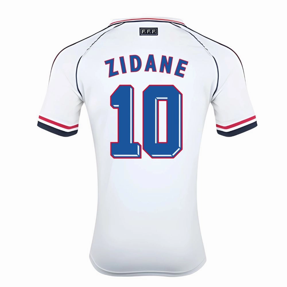 France 1998 World Cup Away Jersey Zidane 10 Quick Release Ventilation