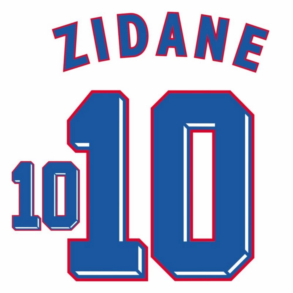 Ventilation Mesh Panel UV Protection Finish France 1998 World Cup Away Jersey Zidane 10