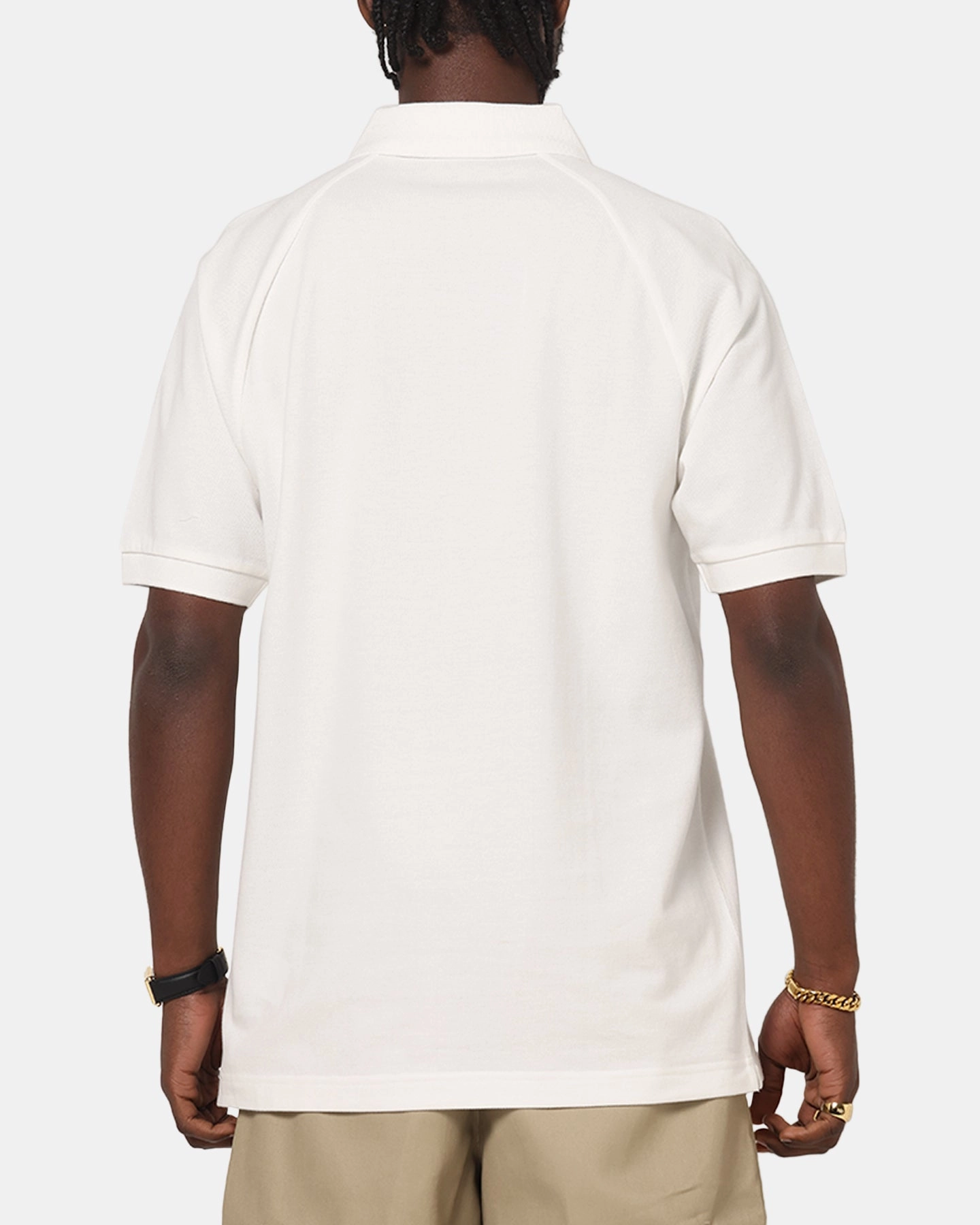 Fred Perry Crepe Pique Zip Neck Polo Shirt Snow White NonRestrictive Cut Office To Dinner