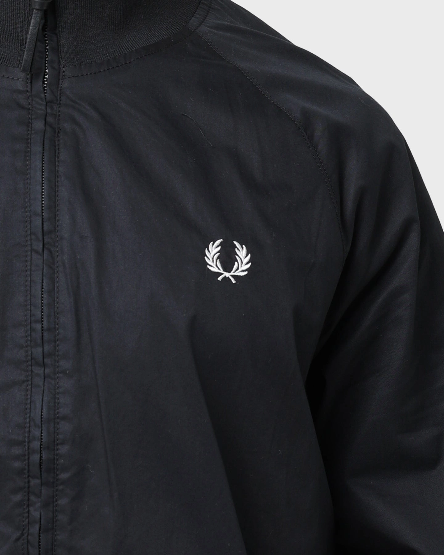 Develop fishermen Fred Perry Graphic Print Zip Through Jacket Black