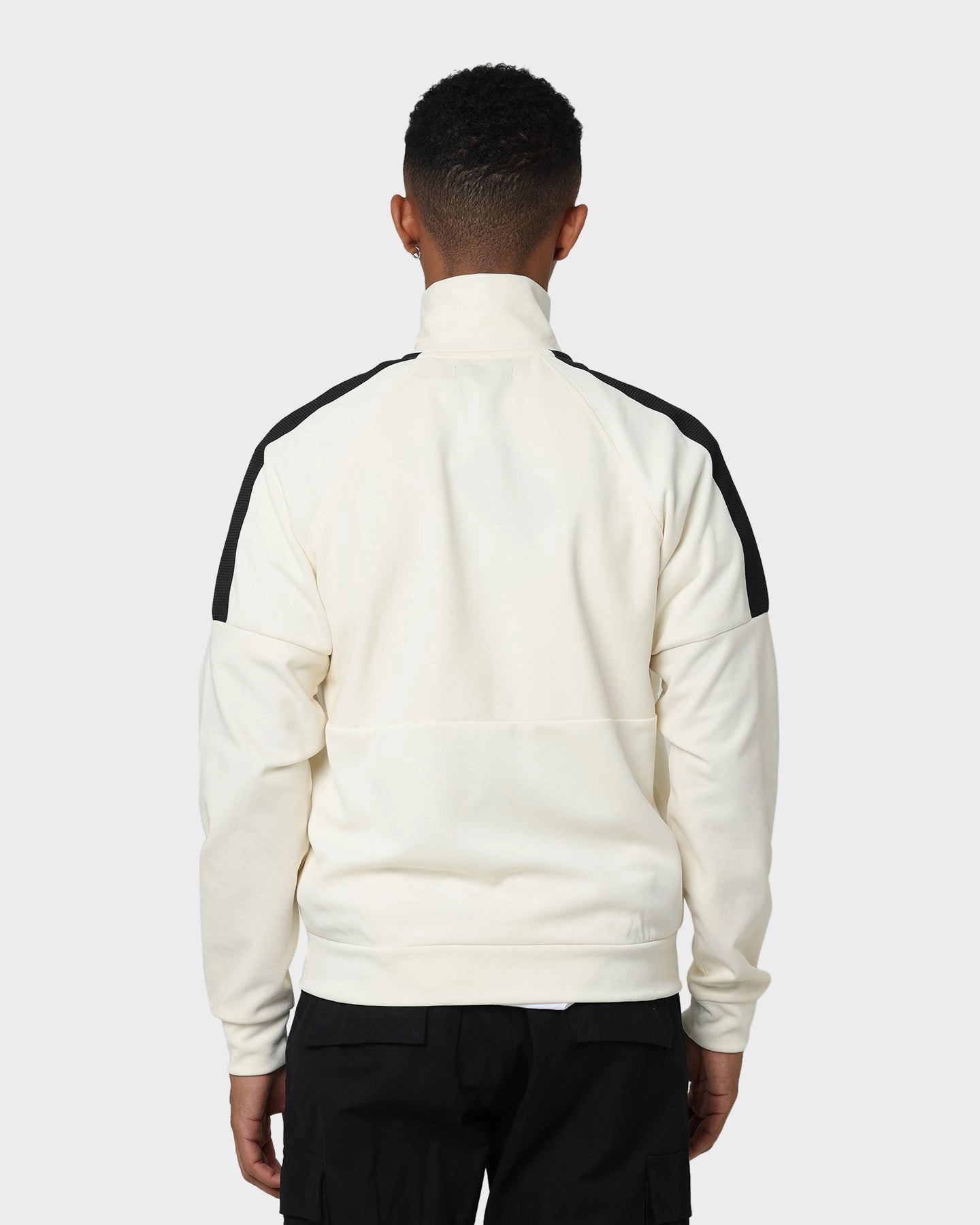 Fred Perry Panelled Track Jacket Ecru Fresh Look Noise Free Fabric