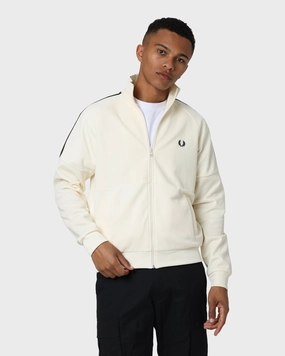 Fred Perry Panelled Track Jacket Ecru Ergonomic Stitching Improve