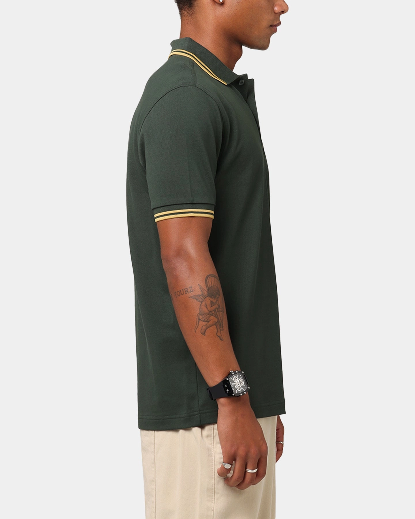Fred Perry Twin Tipped Polo Shirt Green UV-Resistant