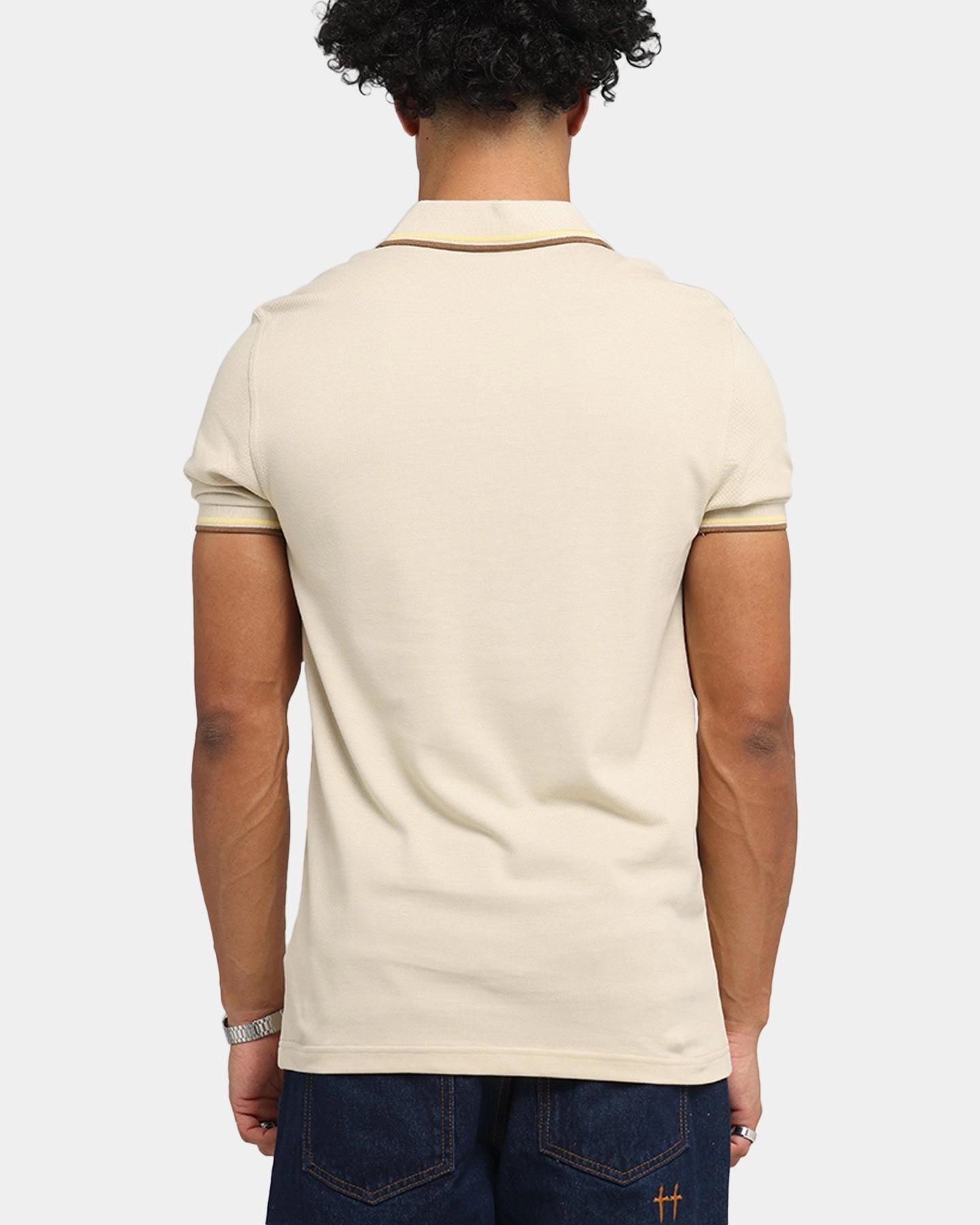 NonChafing Seam Placement Trendy Colors Fred Perry Twin Tipped Polo Shirt Oat