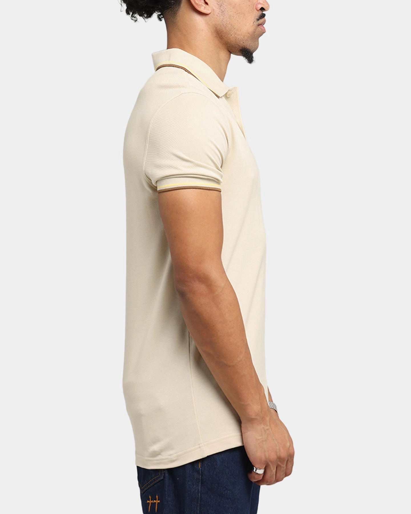 Fred Perry Twin Tipped Polo Shirt Oat Reinforced Stitching QuickDry Technology