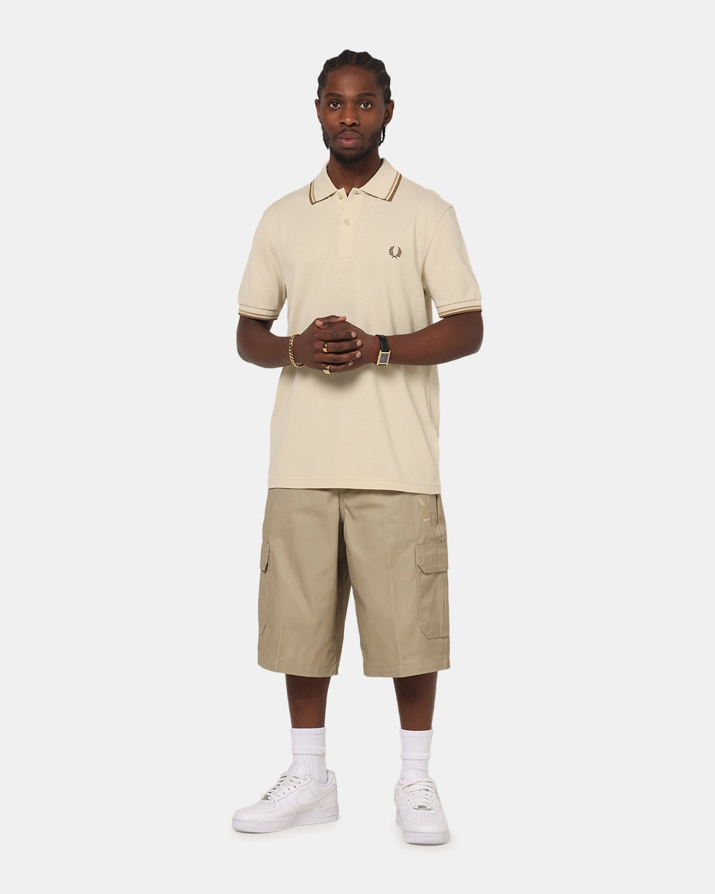 Business Meeting Advanced Moisture Management Fred Perry Twin Tipped Polo Shirt Oatmeal