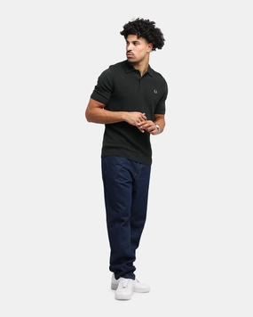 AntiBacterial Coating Fred Perry Waffle Stitch Knitted Shirt Green