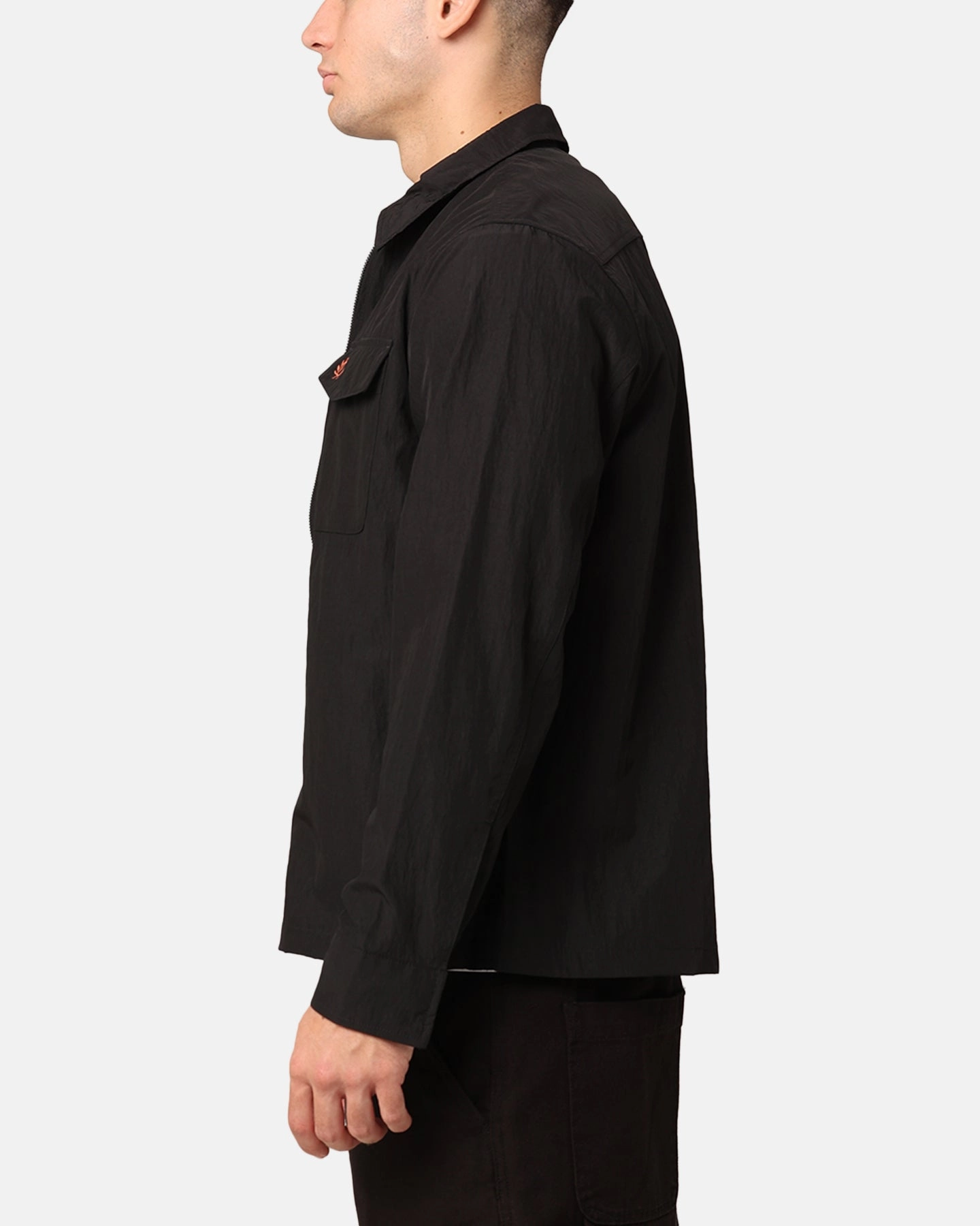 Fred Perry Zip Overshirt Jacket Black Improve