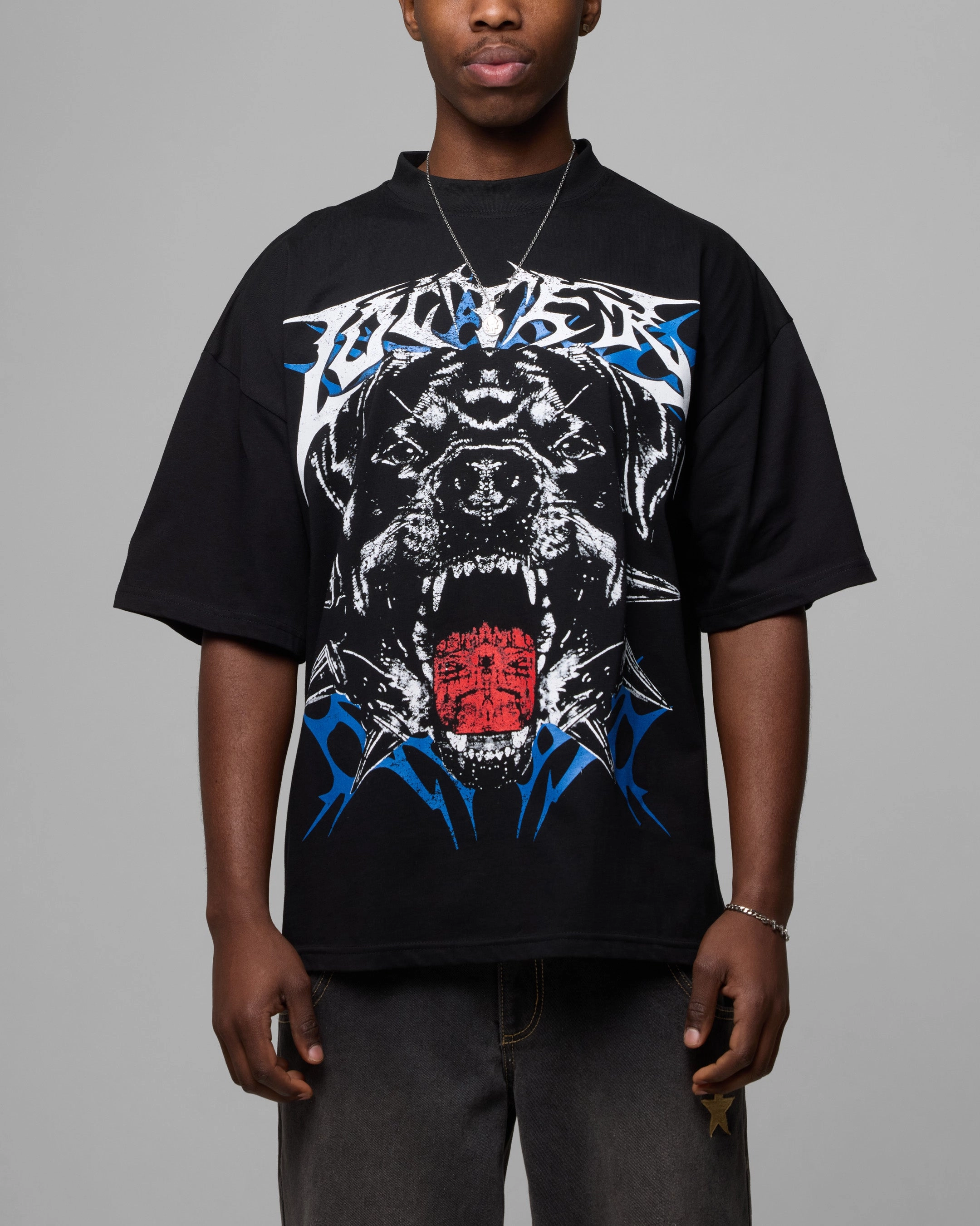 All-Season Comfort Athletic Fit Loiter Dog Eat Dog Vintage T-Shirt Black