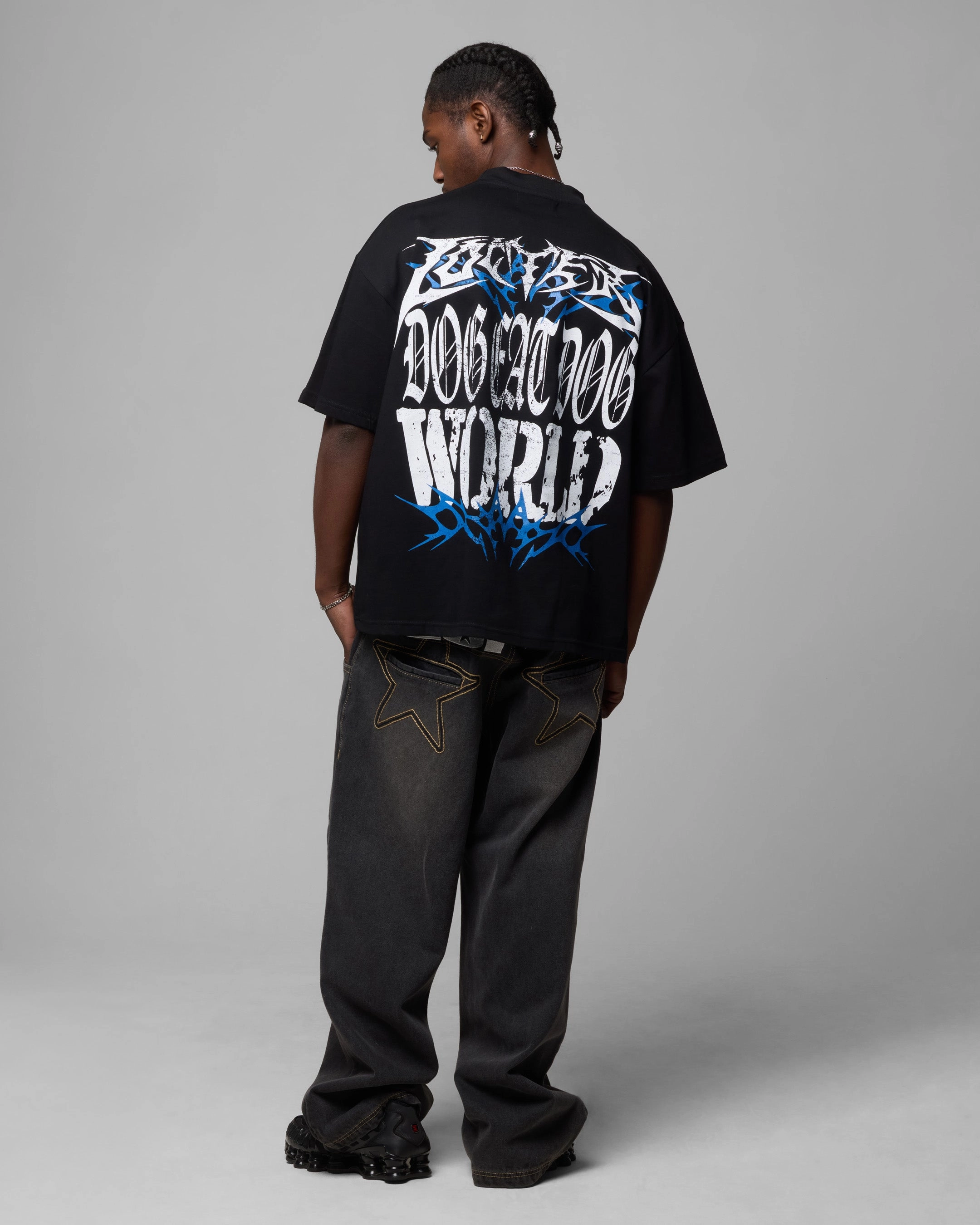 Active Wearable FlexibleCollarOptions Loiter Dog Eat Dog Vintage T-Shirt Black