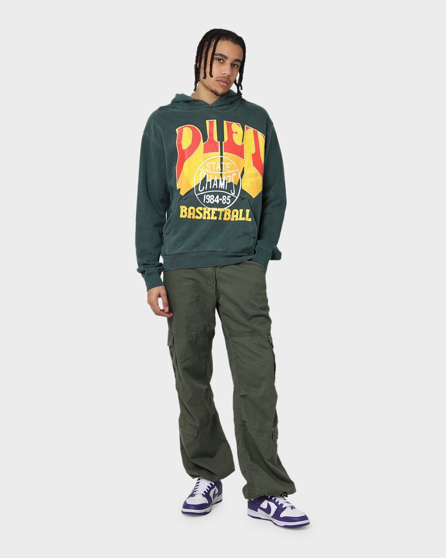 Men's Diet Starts Monday State Champs Hoodie Green