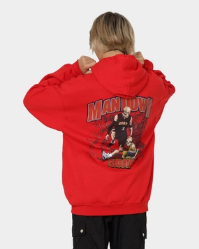 Goat Crew Man Down Hoodie Red Skating wear Bright Color