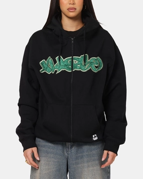 Ultra Soft Handfeel Exclusive piece X-Large Mark Zip Through Hoodie Black